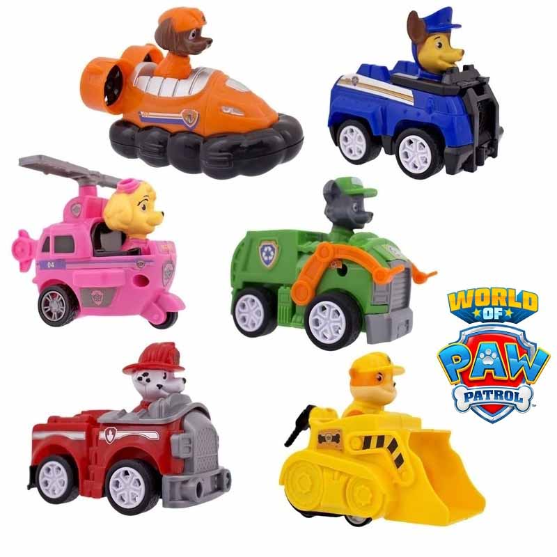 ماشین بازی سگهای نگهبان مجموعه 6 عددی مدل Paw Patrol G6 | ماشین و فیگور سگ‌های نگهبان